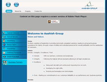 Tablet Screenshot of aashishgroup.com